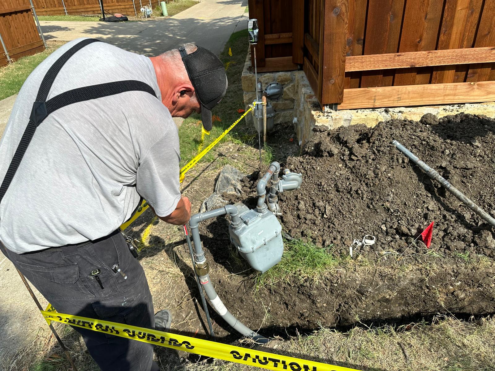 Gas line installation