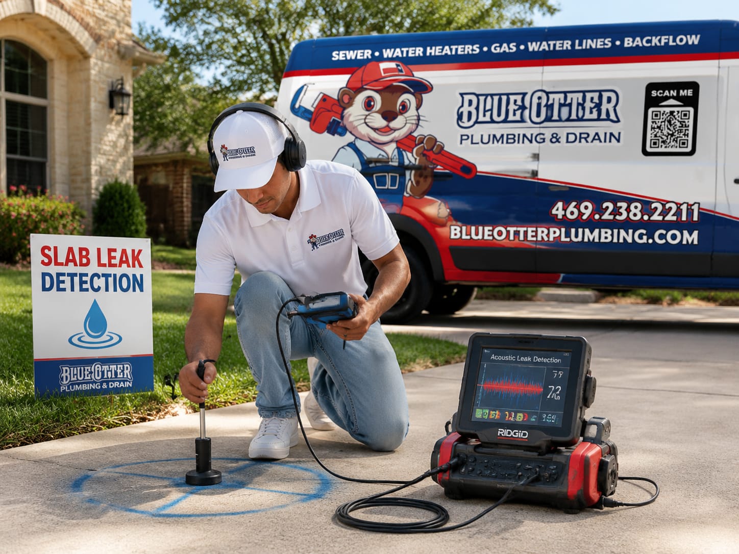 Slab leak detection